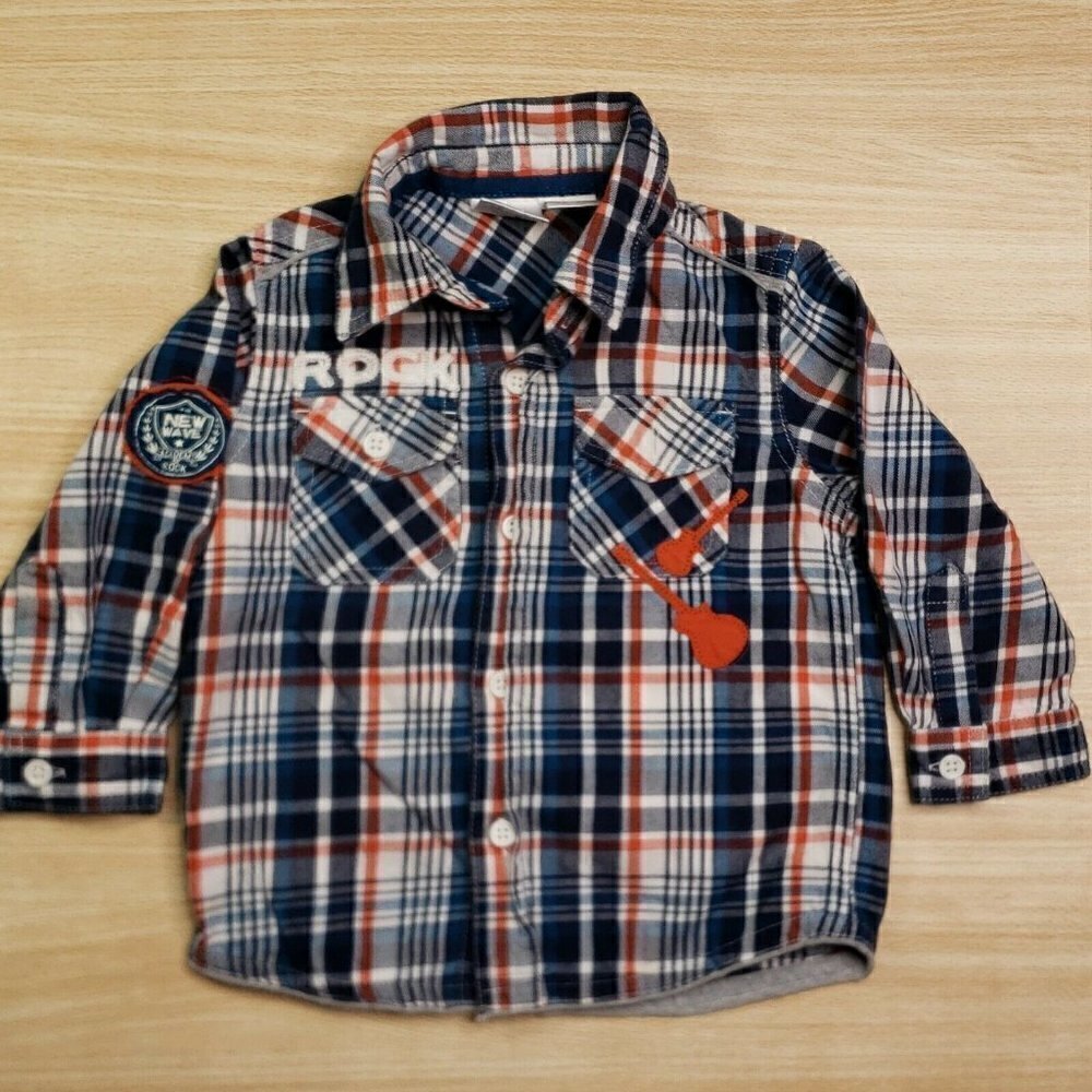 Koala Kids Toddler Boy's Rockstar Plaid Flannel